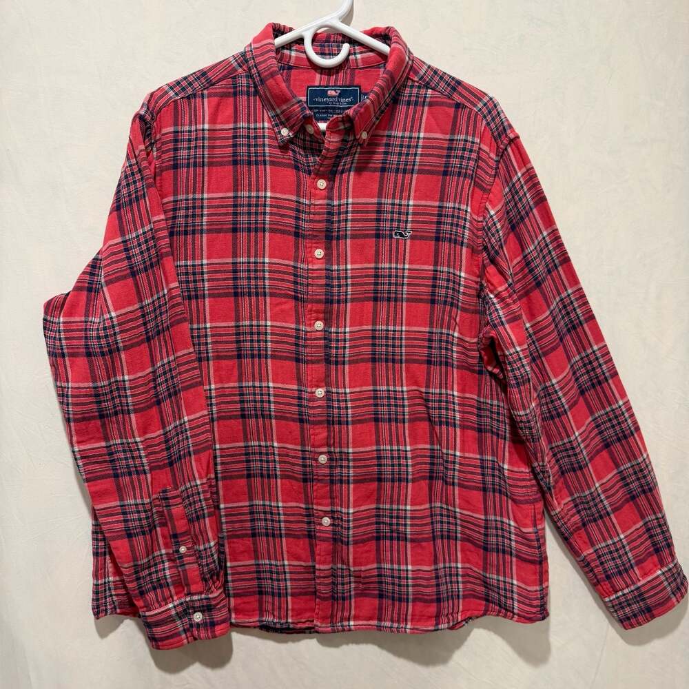 Vineyard Vines Classic Fit Plaid Whale Shirt XL